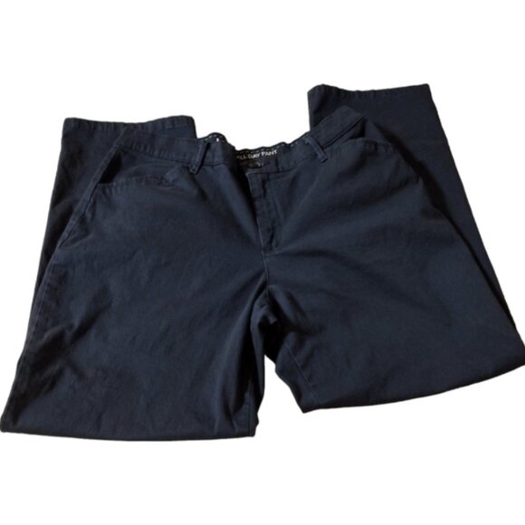 Women's Relaxed Fit Straight Leg Pant (All Day Pant) In Imperial Blue 12S Comfy! - Picture 9 of 16